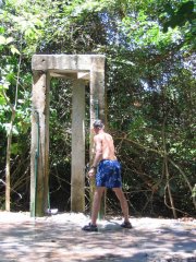 07-Taking a shower at Playa Manuel Antonio